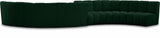 Infinity Boucle Fabric / Engineered Wood / Foam Contemporary Green Boucle Fabric 6pc. Modular Sectional - 217" W x 56" D x 33" H
