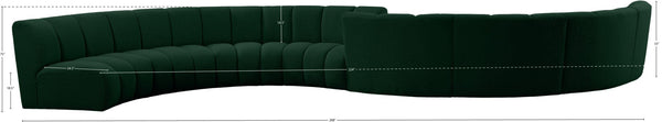 Infinity Boucle Fabric / Engineered Wood / Foam Contemporary Green Boucle Fabric 8pc. Modular Sectional - 268" W x 75" D x 33" H