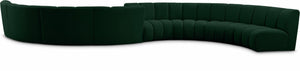Infinity Boucle Fabric / Engineered Wood / Foam Contemporary Green Boucle Fabric 8pc. Modular Sectional - 268" W x 75" D x 33" H