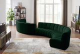 Infinity Boucle Fabric / Engineered Wood / Foam Contemporary Green Boucle Fabric 8pc. Modular Sectional - 268" W x 75" D x 33" H