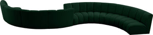 Infinity Boucle Fabric / Engineered Wood / Foam Contemporary Green Boucle Fabric 8pc. Modular Sectional - 268" W x 75" D x 33" H