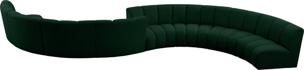 Infinity Boucle Fabric / Engineered Wood / Foam Contemporary Green Boucle Fabric 8pc. Modular Sectional - 268" W x 75" D x 33" H