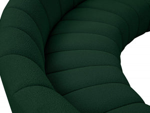 Infinity Boucle Fabric / Engineered Wood / Foam Contemporary Green Boucle Fabric 8pc. Modular Sectional - 268" W x 75" D x 33" H
