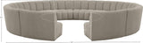 Infinity Boucle Fabric / Engineered Wood / Foam Contemporary Brown Boucle Fabric 12pc. Modular Sectional - 183" W x 181" D x 33" H
