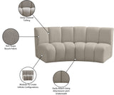 Infinity Boucle Fabric / Engineered Wood / Foam Contemporary Brown Boucle Fabric 2pc. Modular Sectional - 83" W x 41" D x 33" H