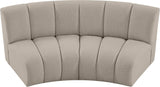 Infinity Boucle Fabric / Engineered Wood / Foam Contemporary Brown Boucle Fabric 2pc. Modular Sectional - 83" W x 41" D x 33" H