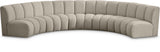 Infinity Boucle Fabric / Engineered Wood / Foam Contemporary Brown Boucle Fabric 5pc. Modular Sectional - 167" W x 71" D x 33" H