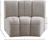 Infinity Boucle Fabric / Engineered Wood / Foam Contemporary Brown Boucle Fabric Modular Chair - 43" W x 36" D x 33" H