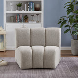 Infinity Boucle Fabric / Engineered Wood / Foam Contemporary Brown Boucle Fabric Modular Chair - 43" W x 36" D x 33" H