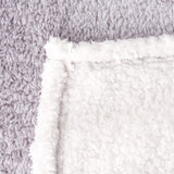Frontage Modern Sherpa Throw Blanket, Gray and White Noble House