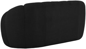 Elijah Boucle Fabric / Engineered Wood / Foam Contemporary Black Boucle Fabric Loveseat - 71" W x 34" D x 31" H