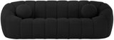 Elijah Boucle Fabric / Engineered Wood / Foam Contemporary Black Boucle Fabric Sofa - 93.5" W x 34" D x 31" H