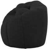 Elijah Boucle Fabric / Engineered Wood / Foam Contemporary Black Boucle Fabric Sofa - 93.5" W x 34" D x 31" H