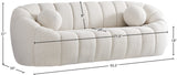 Elijah Boucle Fabric / Engineered Wood / Foam Contemporary Cream Boucle Fabric Sofa - 93.5" W x 34" D x 31" H