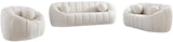 Elijah Boucle Fabric / Engineered Wood / Foam Contemporary Cream Boucle Fabric Sofa - 93.5" W x 34" D x 31" H