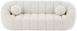 Elijah Boucle Fabric / Engineered Wood / Foam Contemporary Cream Boucle Fabric Sofa - 93.5" W x 34" D x 31" H