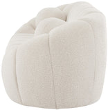 Elijah Boucle Fabric / Engineered Wood / Foam Contemporary Cream Boucle Fabric Sofa - 93.5" W x 34" D x 31" H