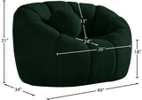 Elijah Boucle Fabric / Engineered Wood / Foam Contemporary Green Boucle Fabric Chair - 49" W x 34" D x 31" H