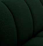 Elijah Boucle Fabric / Engineered Wood / Foam Contemporary Green Boucle Fabric Chair - 49" W x 34" D x 31" H