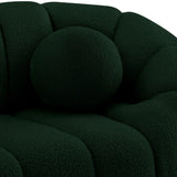 Elijah Boucle Fabric / Engineered Wood / Foam Contemporary Green Boucle Fabric Chair - 49" W x 34" D x 31" H