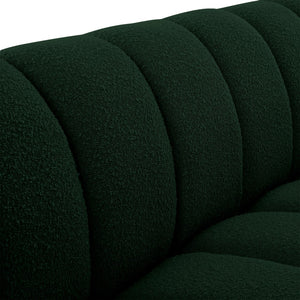 Elijah Boucle Fabric / Engineered Wood / Foam Contemporary Green Boucle Fabric Loveseat - 71" W x 34" D x 31" H