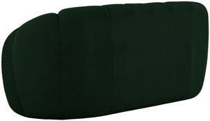 Elijah Boucle Fabric / Engineered Wood / Foam Contemporary Green Boucle Fabric Loveseat - 71" W x 34" D x 31" H