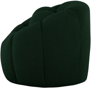 Elijah Boucle Fabric / Engineered Wood / Foam Contemporary Green Boucle Fabric Loveseat - 71" W x 34" D x 31" H