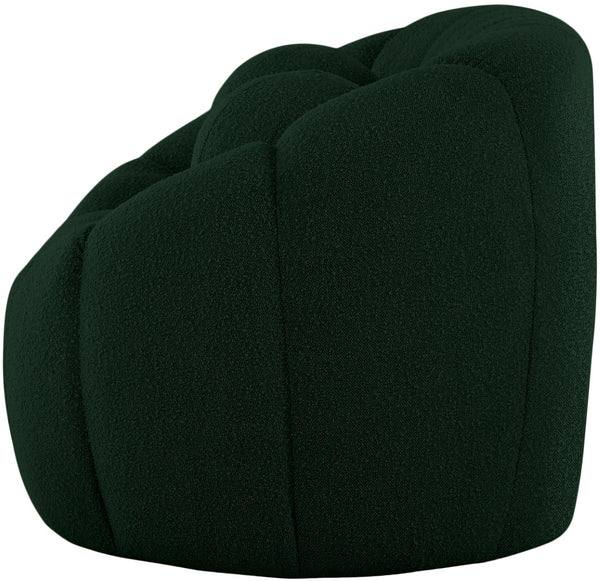 Elijah Boucle Fabric / Engineered Wood / Foam Contemporary Green Boucle Fabric Loveseat - 71" W x 34" D x 31" H