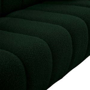 Elijah Boucle Fabric / Engineered Wood / Foam Contemporary Green Boucle Fabric Loveseat - 71" W x 34" D x 31" H
