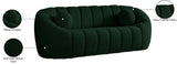 Elijah Boucle Fabric / Engineered Wood / Foam Contemporary Green Boucle Fabric Sofa - 93.5" W x 34" D x 31" H