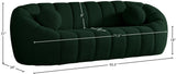 Elijah Boucle Fabric / Engineered Wood / Foam Contemporary Green Boucle Fabric Sofa - 93.5" W x 34" D x 31" H