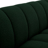 Elijah Boucle Fabric / Engineered Wood / Foam Contemporary Green Boucle Fabric Sofa - 93.5" W x 34" D x 31" H