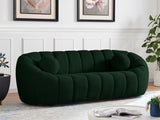 Elijah Boucle Fabric / Engineered Wood / Foam Contemporary Green Boucle Fabric Sofa - 93.5" W x 34" D x 31" H