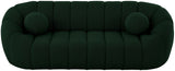 Elijah Boucle Fabric / Engineered Wood / Foam Contemporary Green Boucle Fabric Sofa - 93.5" W x 34" D x 31" H