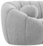 Elijah Boucle Fabric / Engineered Wood / Foam Contemporary Grey Boucle Fabric Chair - 49" W x 34" D x 31" H