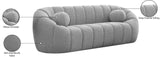 Elijah Boucle Fabric / Engineered Wood / Foam Contemporary Grey Boucle Fabric Sofa - 93.5" W x 34" D x 31" H