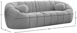 Elijah Boucle Fabric / Engineered Wood / Foam Contemporary Grey Boucle Fabric Sofa - 93.5" W x 34" D x 31" H