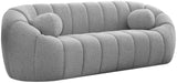 Elijah Boucle Fabric / Engineered Wood / Foam Contemporary Grey Boucle Fabric Sofa - 93.5" W x 34" D x 31" H