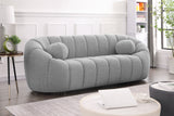 Elijah Boucle Fabric / Engineered Wood / Foam Contemporary Grey Boucle Fabric Sofa - 93.5" W x 34" D x 31" H