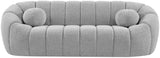 Elijah Boucle Fabric / Engineered Wood / Foam Contemporary Grey Boucle Fabric Sofa - 93.5" W x 34" D x 31" H