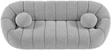 Elijah Boucle Fabric / Engineered Wood / Foam Contemporary Grey Boucle Fabric Sofa - 93.5" W x 34" D x 31" H