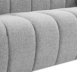 Elijah Boucle Fabric / Engineered Wood / Foam Contemporary Grey Boucle Fabric Sofa - 93.5" W x 34" D x 31" H