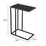 Zuo Modern Atom Iron Modern Commercial Grade Side Table Black Iron