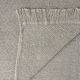 Edwards Cotton Throw Blanket with Fringes, Gray Noble House