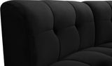 Limitless Velvet / Engineered Wood / Foam Contemporary Black Velvet 12pc. Modular Sectional - 173" W x 146" D x 31" H