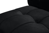 Limitless Velvet / Engineered Wood / Foam Contemporary Black Velvet 14pc. Modular Sectional - 173" W x 167" D x 31" H