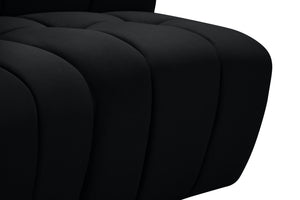 Limitless Velvet / Engineered Wood / Foam Contemporary Black Velvet 15pc. Modular Sectional - 173" W x 173" D x 31" H