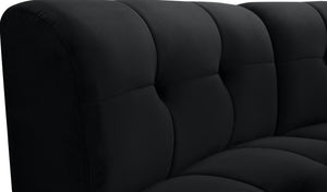 Limitless Velvet / Engineered Wood / Foam Contemporary Black Velvet 15pc. Modular Sectional - 173" W x 173" D x 31" H