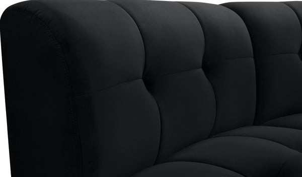 Limitless Velvet / Engineered Wood / Foam Contemporary Black Velvet 15pc. Modular Sectional - 173" W x 173" D x 31" H