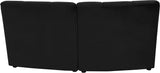 Limitless Velvet / Engineered Wood / Foam Contemporary Black Velvet 2pc. Modular Sectional - 66" W x 34" D x 31" H